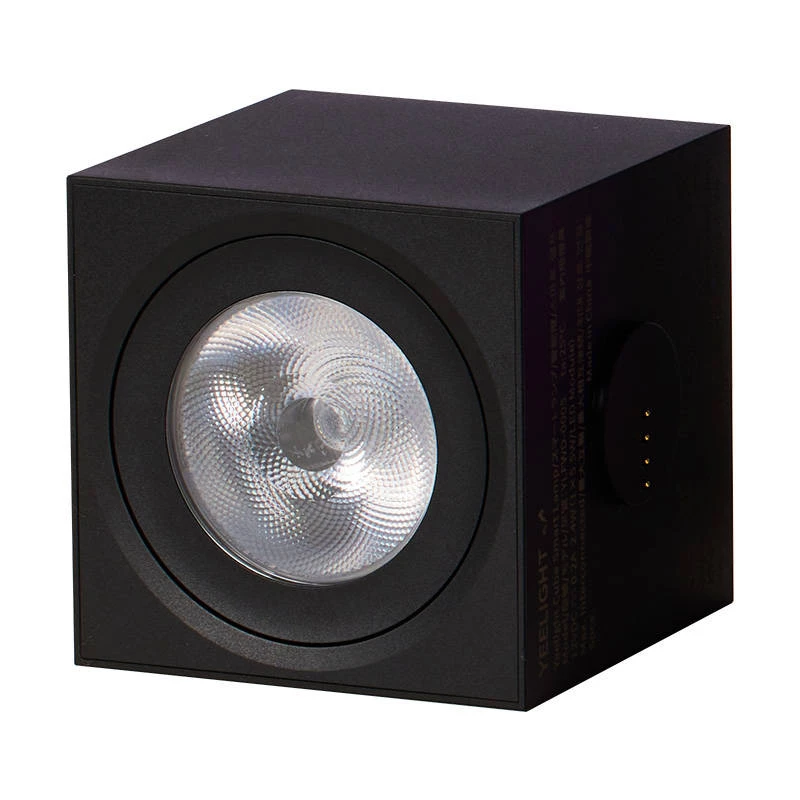 Smart table lamp Yeelight Cube — multicolour, Wi‑Fi/Bluetooth, 2.4 GHz, Bluetooth 5.0, AC 100–240 V, 1.5 m cable, black