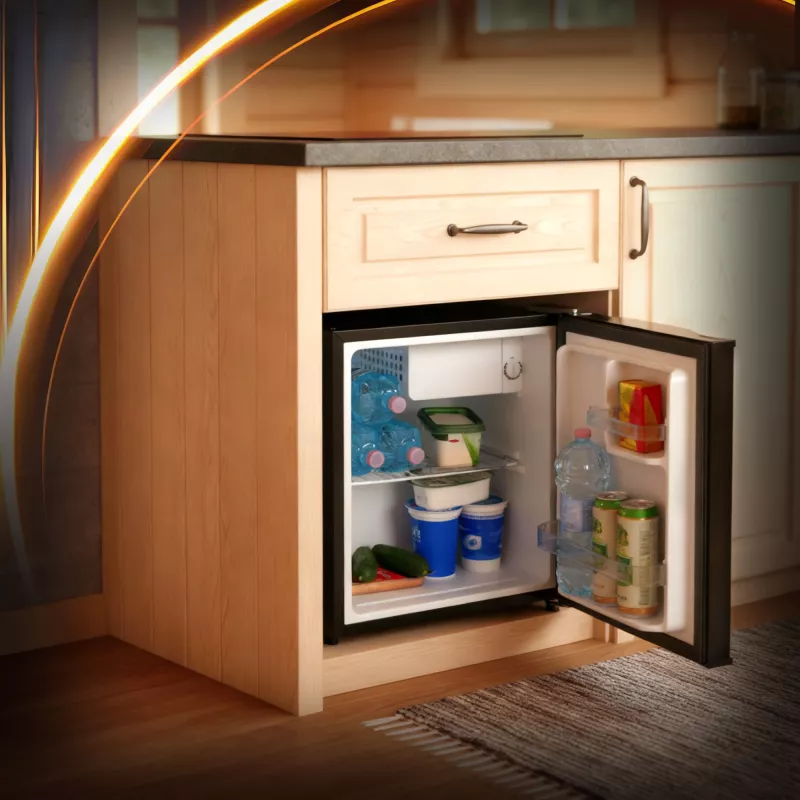 Adler Refrigerator | AD 8096 | Energy efficiency class E | Free standing | Larder | Height 49.5 cm | Fridge net capacity 45 L | 39 dB | Black