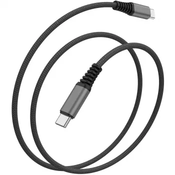 4smarts PremiumCord - USB Cable - USB-C (M) to USB-C (M) - USB 2.0 - 20 V - 5 A - 1.5 m - USB-Power Supply (100 W) - Black