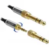 Audio Cable DeLOCK 85779 0.5m 3.5mm Black Grey