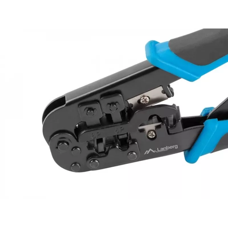 Crimping tool LANBERG NT-0201 for RJ-45 connectors, 180 mm, 315 g, black/blue
