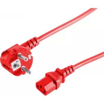 Power Cable CEE7/7 to C13 ShiverPeaks BS09-05054 Red 5m