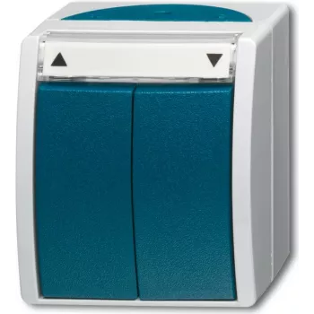 BUSCH JAEGER 2621/4 W-53 - 1P - Green - White - 250 V - 10 A - 74 mm - 55 mm