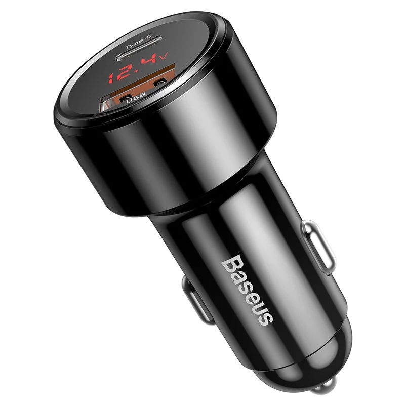 Car Charger Baseus CCMLC20C-01 Universal Black Fast Charging 12-24V