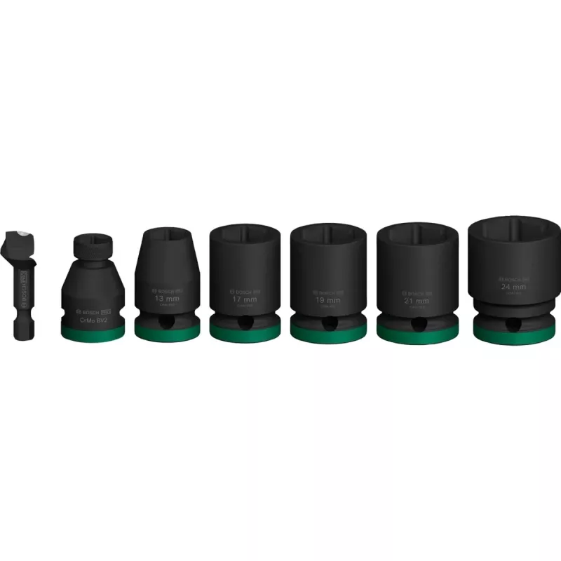 Socket set Bosch Powertools PRO 1/2 inch 7-piece black