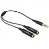 Audio Cable DeLOCK 65356 0.25m 3.5mm 2 x 3.5mm Black