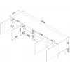 Cama 4D RTV cabinet PALAZZO BIS 201x40x60 black matt