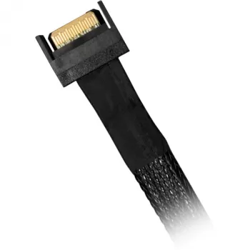 ICY DOCK MB414L-B MCIO 4i SFF-TA-1016 to MCIO 4i SFF-TA-1016 Cable, 0.5 m