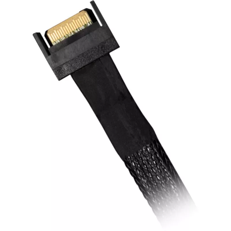 ICY DOCK MB414L-B MCIO 4i SFF-TA-1016 to MCIO 4i SFF-TA-1016 Cable, 0.5 m