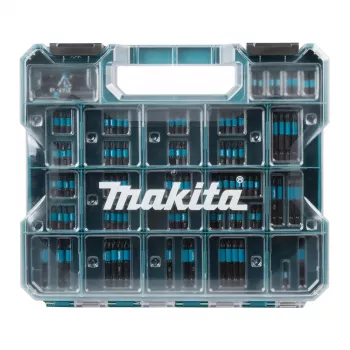 Bit set Makita E-24826 — 100 pieces, assorted screwdriver and drill driver bits, black