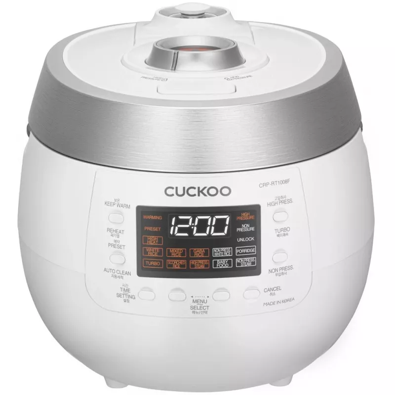 Cuckoo CRP-RT1008F, White, 1,8 l, Aluminium, LED, Buttons, 1,2 m