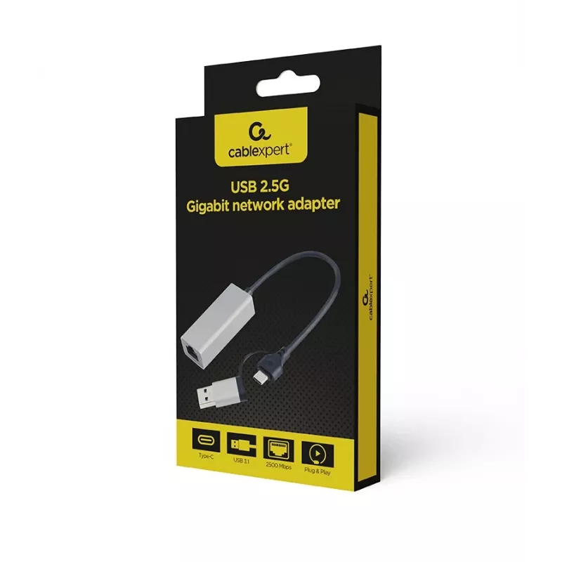 PowerLine network adapter Gembird A-USB3AC-LAN2G-01 2500 Mbit/s Ethernet LAN