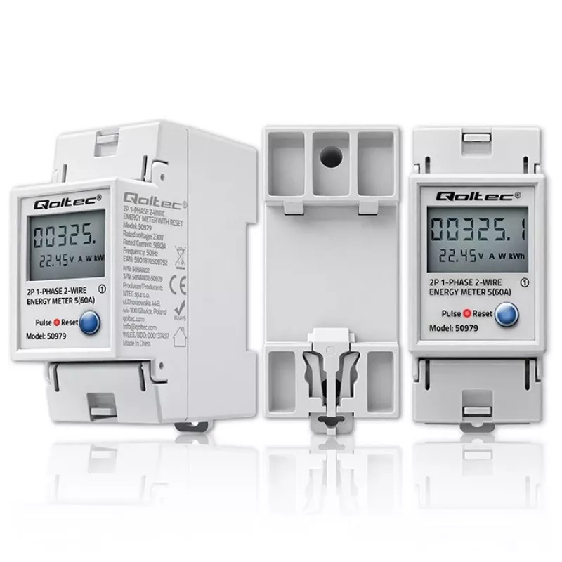 Energy meter QOLTEC Single-phase DIN-rail 230V (MPN 50979)