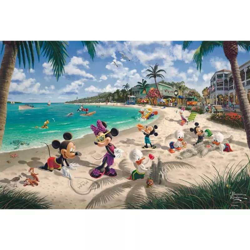Thomas Kinkade Studios: Disney - Mickey & Minnie in Florida, Puzzle 200 Pieces