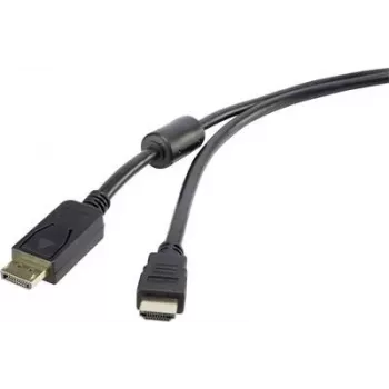 Renkforce RF-3301450 Video Cable-Adapter 0,5 m DisplayPort HDMI Black (RF-3301450)