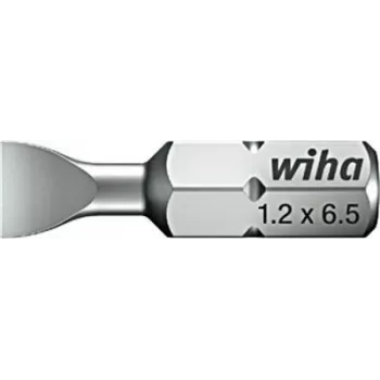 Screwdriver Bit wiha 7010Z/6.5-25 25mm, single slotted bit for manual and powered drivers