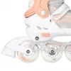 Nils Extreme NH18190 2IN1 Inline Skates WHITE/PINK SIZE. S (29-33) With Interchangeable Hockey Skates
