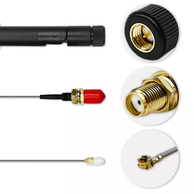 Indoor Wi‑Fi antenna QOLTEC 57046, dual‑band 2.4–2.5 GHz & 5.1–5.8 GHz, 5 dBi, 50 Ω
