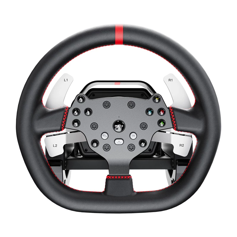 Steering wheel and pedals set PXN V10 Pro for PC, PS4, Xbox One, Xbox Series X|S — force feedback compatible, USB connection