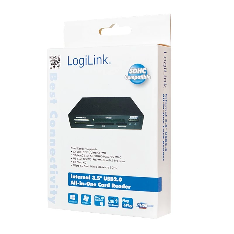 LogiLink CR0012 Card Reader USB 2.0 Internal Black