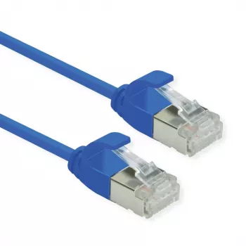 ROLINE U/FTP DataCenter Patch Cable Cat.6A (Class EA), LSOH, slim, Blue, 1,5 m (21.15.3344)