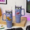 Paladone Minecraft Purple Insulated Cup with Straw, 900 ml