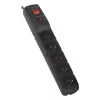 power strip with switch : 5 outlets, cable of 5 M, black