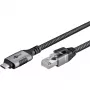 Goobay 70753 USB-C to RJ45 Ethernet CAT 6 Cable for Stable Wired Internet Connection with Router/Modem/Network Switch/Replaces USB to RJ45 Adapter / 1