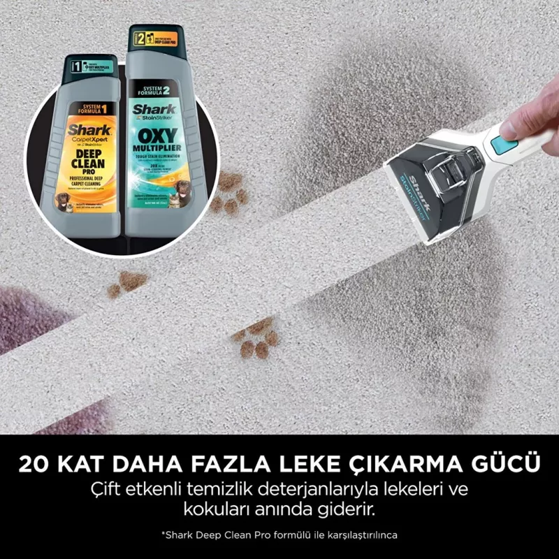 Sharkclean PX200EUT carpet cleaning machine Handheld Deep/interim White