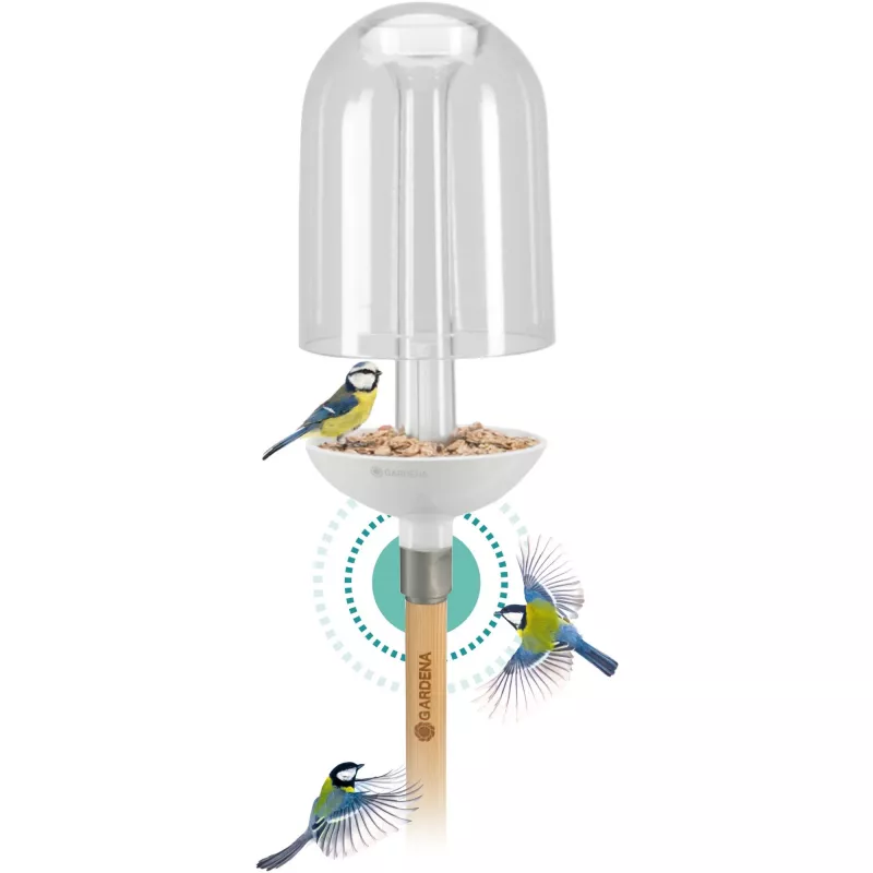 Bird feeder Gardena ClickUp! Transparent White Acrylic