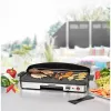 Electric Table Grill Rommelsbacher BBQ 2003 — 1900 W, 50×25 cm, ribbed + Teppanyaki, adjustable thermostat, silver/black