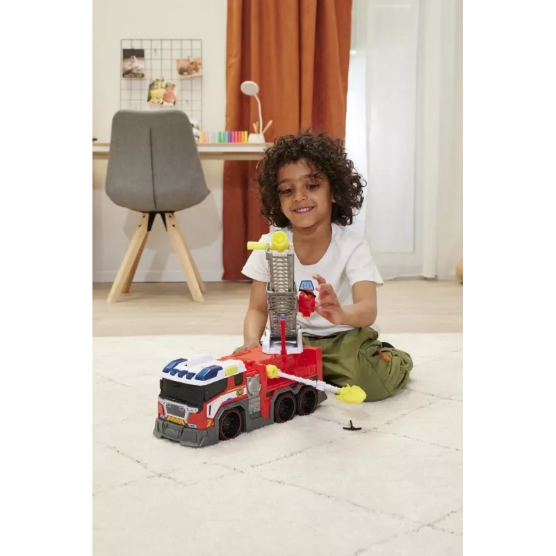 Fire truck toy Dickie model 203307000 — battery-powered, for ages 3+, colors: black/blue/red/white/yellow