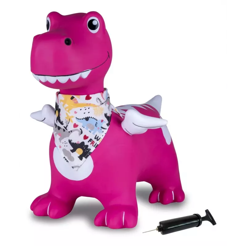 Bouncing animal Jamara HoppyDoo Dino with wings pink with pump 466008