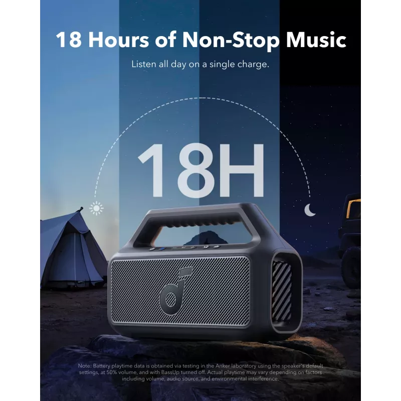 Stereo portable speaker Anker Soundcore Boom 2 SE — 2.0 channels, 30 W RMS, wireless, black