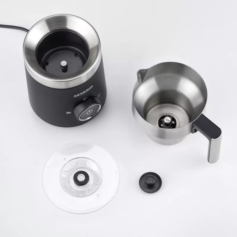 Severin SM 3585 Milk Frother Automatic Milk Frother Black - Silver (SM3585)