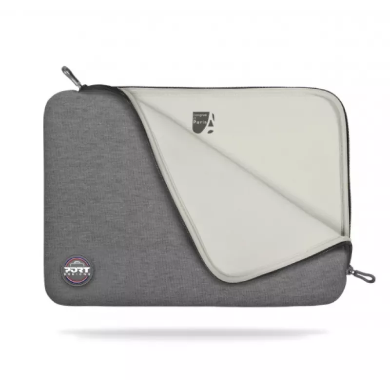 Sleeve case Port Designs Torino II for 39.6 cm (15.6 inch) laptops, cotton/neoprene, 0.224 kg, grey