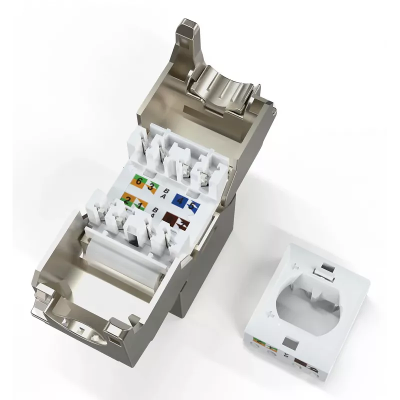 Digitus CAT 6A compact keystone module shielded tool-free mounting connection 4 pcs