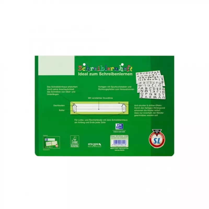 Writing notebook Oxford 100050089 A4 Green 80 g/m²