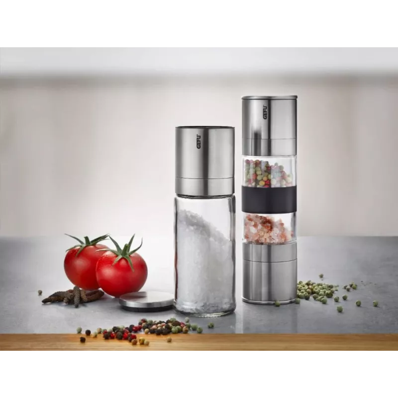 Salt and Pepper Mill GEFU Lamola G-34638 double grinder stainless steel