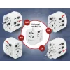 Travel adapter GEMBIRD TPA-EU2A1C15-01-W — 15W, Type E plug, 2× USB-A + 1× USB-C, 100–250V
