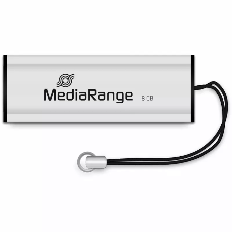 MediaRange SuperSpeed - USB Flash Drive - 8GB - USB3.0 - Black/Silver (MR914)