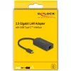 DeLOCK 66045 Cable Gender Changer USB 5 Gbps Type-A 2.5 Gigabit LAN RJ45 Black