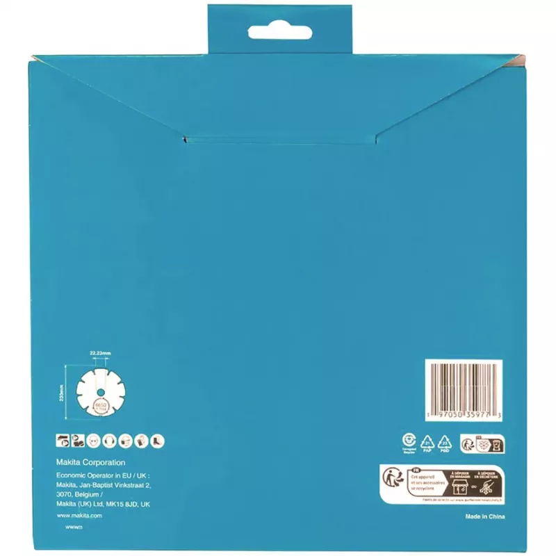 Diamond blade Makita D-80117 for cutting, 230x22.23 mm