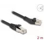 Network Cable DeLOCK RJ45 Cat.8.1 S/FTP 45° left angled 2m black