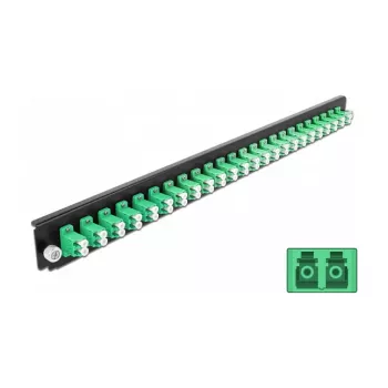 Splice Box Front Panel DeLOCK 19 inch 24 port LC Duplex green