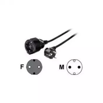 Hama “Profi” Extension Cable with Earth Contact, 2 m, black