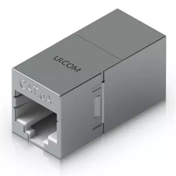 Inline RJ45 Coupler UBIQUITI UACC-RJ45-COUPLER-C6A Compact — RJ45 Cat6A inline coupling