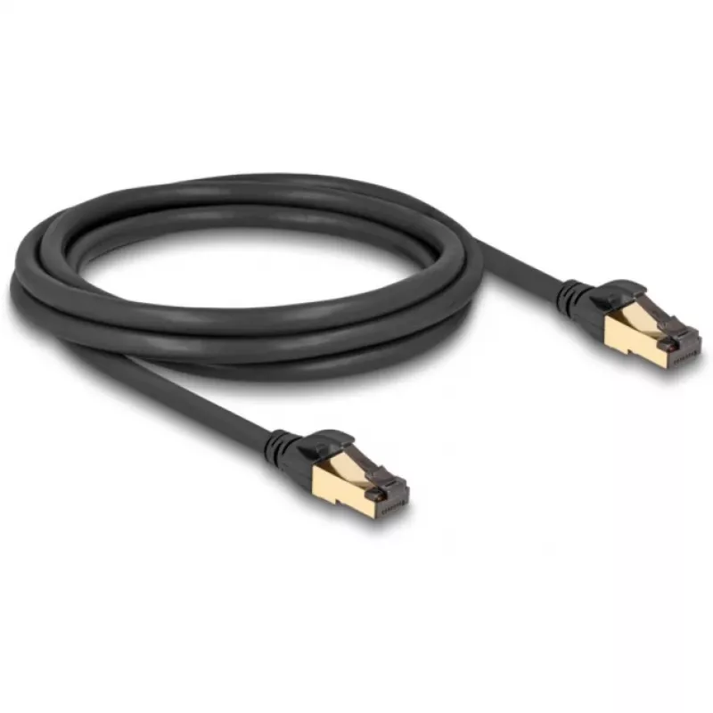 Network Cable DeLOCK RJ45 Cat.6A male to male S/FTP 2m Black