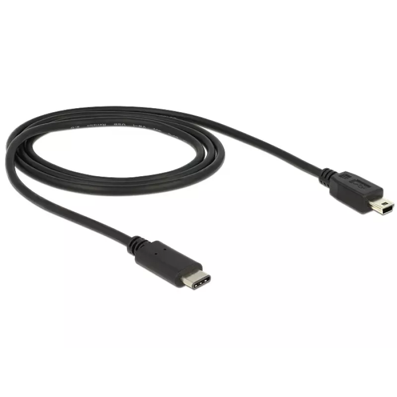 USB Cable DeLOCK 83603 USB 2.0 1m USB C Mini-USB B Black