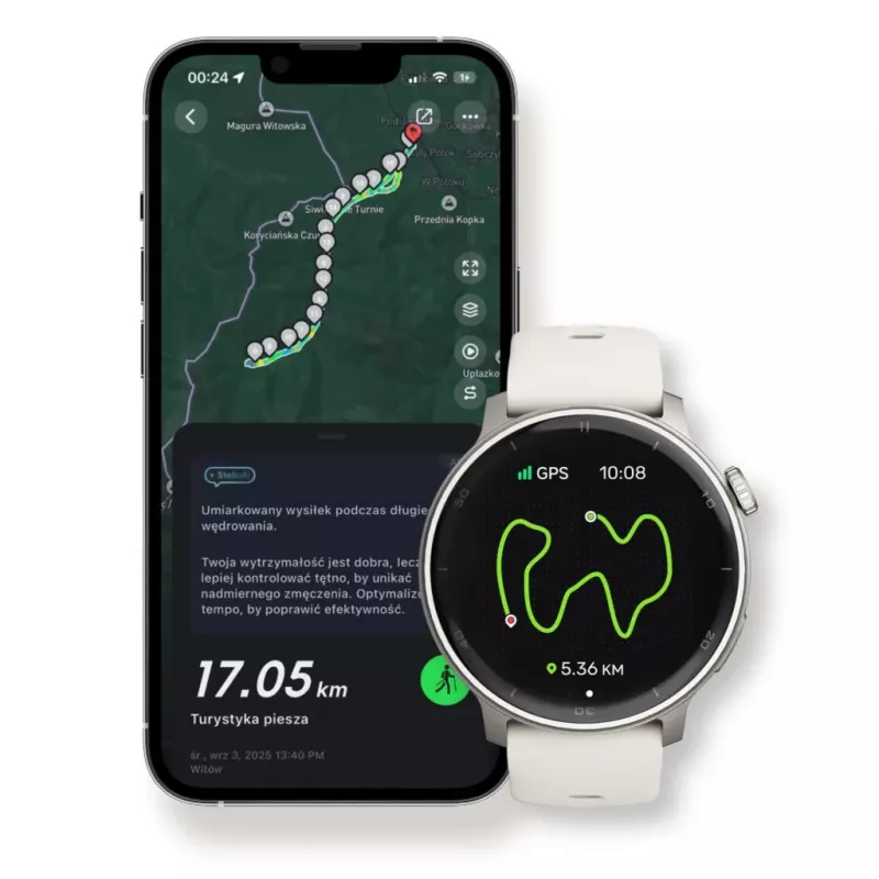 Smartwatch Stelio Activ GPS 46mm Silver STSWA101SR, GPS, 46 mm case